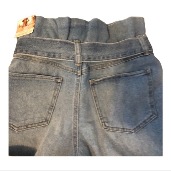 Sincerely Jules Super high rise whiskered paperbag waist denim jean shorts size5 - Picture 5 of 10